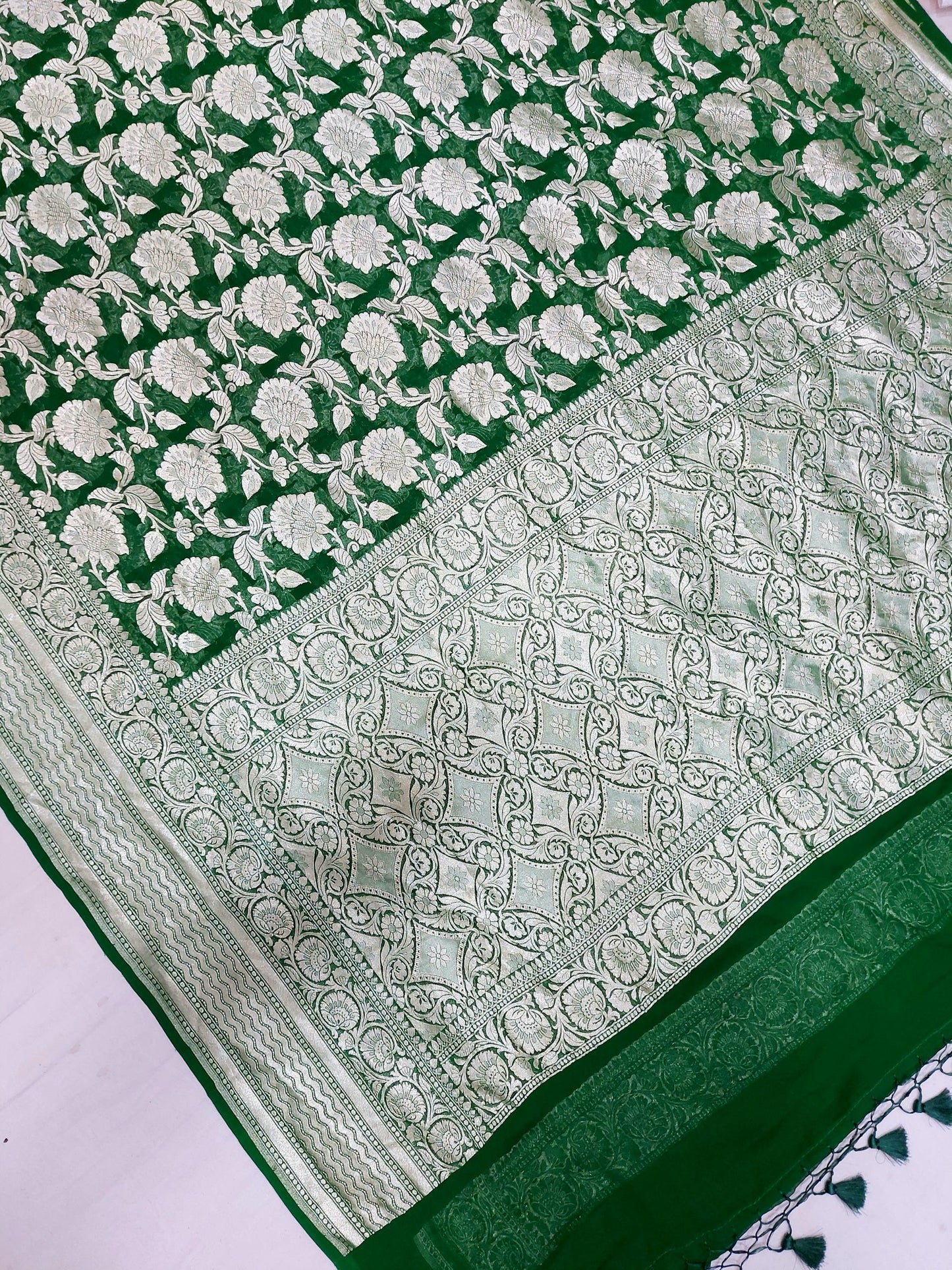 Banarasi khaddi georgette saree