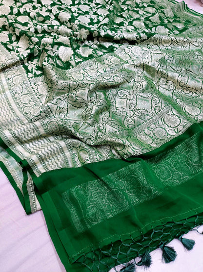 Banarasi khaddi georgette saree