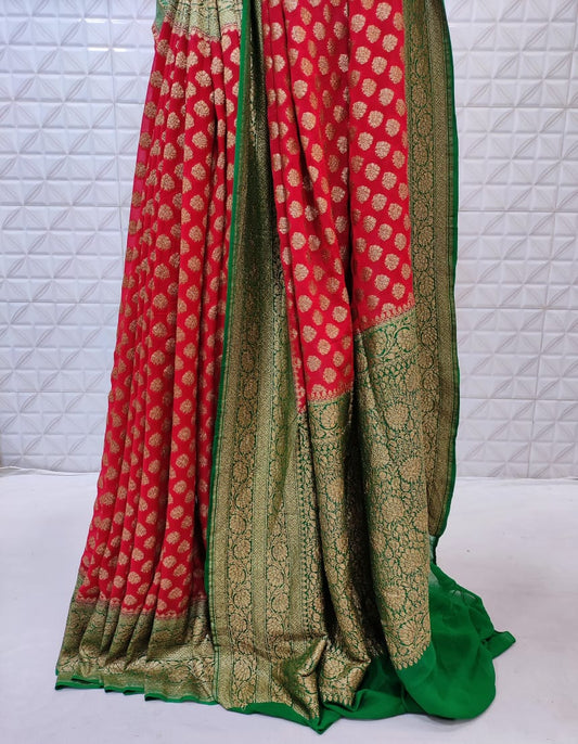 Khaddi Georgette Banarasi Saree