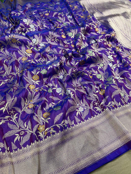 BLUE BANARASI SILK SAREE