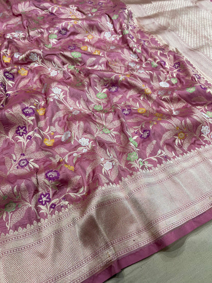 PINK BANARASI SILK SAREE