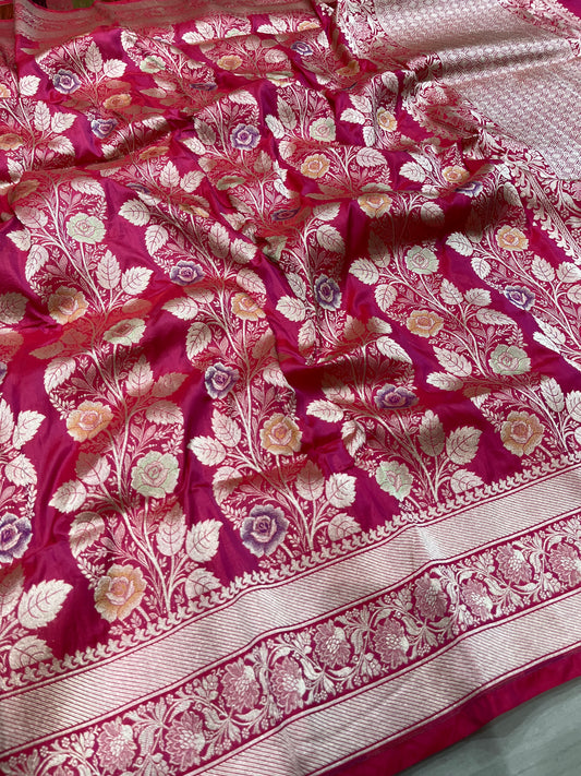 REDIES PINK BANARASI SAREE